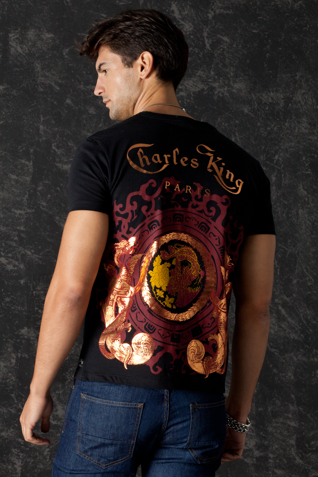 T-Shirt Chinese Dragon, back view
